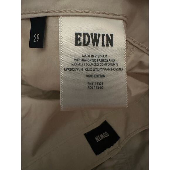 Anthropologie x EDWIN Clio Utility Pants, Oyster, Size 29, NWT - Picture 9 of 10